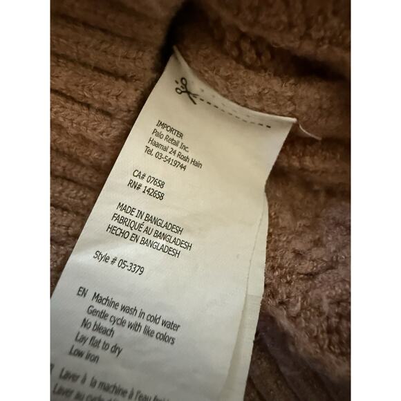 Street Wear Society Cable knit Sweater Vest XS Tan V-Neck Cropped Preppy Core - Picture 6 of 6